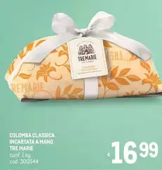 Tre Marie - Colomba Classica Incartata A Mano