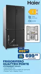 Haier - Cube 83 Serie 3 HCR3818ENPT Frigorifero Side-by-side Libera Installazione 467 L E Antracite