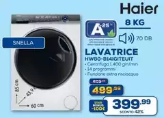 Haier - Lavatrice HW80-B14IGITEUIT