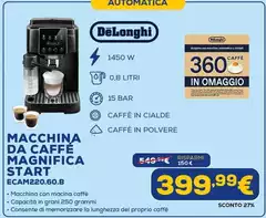 De Longhi - Macchina Da Caffe Magnifica Start ECAM220.60.B