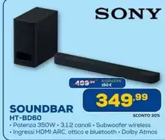 Sony - Soundbar HT-BD60