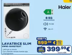 Haier - Lavatrice Slim HW80-B14IGITEUIT