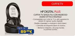 HP - Digital Plus Cuffia Tv Senza Fili Con Ingresso Audio Ottico Digitale