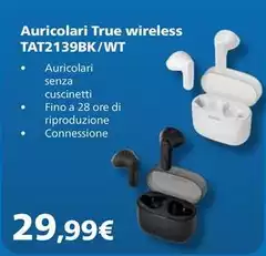 Philips - Auricolari True Wireless TAT2139BK/WT