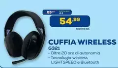 Logitech - Cuffia Wireless G321
