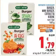 Kioene - Burger, Mini Burger, Cotoletta