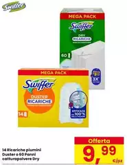 Swiffer - 14 Ricariche Piumini Duster 60 Panni Catturapolvere Dry