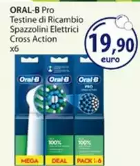 Oral b - Pro Testine Di Ricambio Spazzolini Elettrici Cross Action