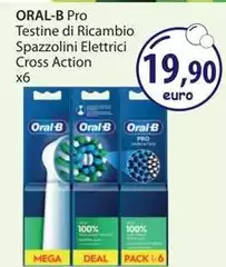 Oral b - Pro Testine Di Ricambio Spazzolini Elettrici Cross Action Oral b - Pro Testine Di Ricambio Spazzolini Elettrici Cross Action
