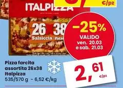 Italpizza - Pizza Farcita Assortita 26x38