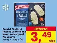 Pescanova - Cuori Di Filetto Di Nasello Sudafricano Senza Pelle 4 Pezzi Pescanova - Cuori Di Filetto Di Nasello Sudafricano Senza Pelle 4 Pezzi