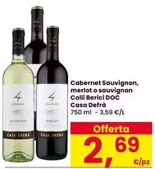 Casa defrà - Cabernet Sauvignon, Merlot O Sauvignon Colli Berici DOC Casa defrà - Cabernet Sauvignon, Merlot O Sauvignon Colli Berici DOC
