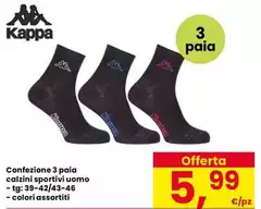 Kappa - Confezione 3 Paia Calzini Spartivi Uomo Kappa - Confezione 3 Paia Calzini Spartivi Uomo