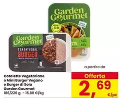 Garden gourmet - Cotolette Vegetariane O Mini Burger Vegano O Burger Di Soia Garden gourmet - Cotolette Vegetariane O Mini Burger Vegano O Burger Di Soia