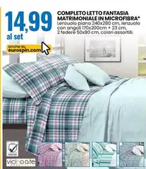 Completo Letto Fantasia Matrimoniale In Microfibra