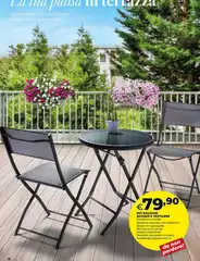 Set Balcone Acciaio E Textilene 