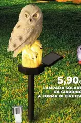 Lampada Solari Da Giarding A Forma Di Civetta
