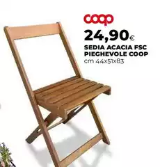 Coop - Sedia Acacia Fsc Pieghevole Coop - Sedia Acacia Fsc Pieghevole