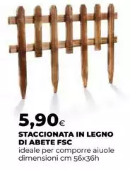 Staccionata In Legno Di Abete Fsc