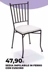 Sedia Impilable In Ferro Con Cuscino Sedia Impilable In Ferro Con Cuscino