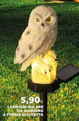 Lampada Solaire Da Giardino A Forma Di Civetta