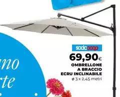 Ombrellone A Braccio Ecru Inclinabile