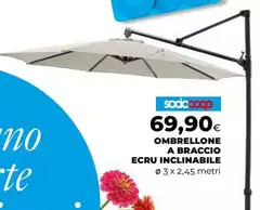 Ombrellone A Braccio Ecru Inclinabile