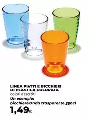 Linea Piatti E Bicchieri Di Plastica Colorata