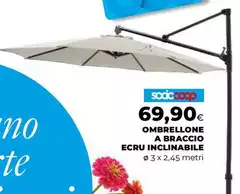 Ombrellone A Braccio Ecru Inclinabile