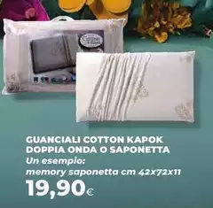 Guanciali Cotton Kapok Doppia Onda O Saponetta