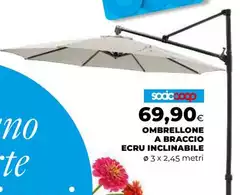 Ombrellone A Braccio Ecru Inclinabile