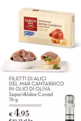 Cucina e Sapori - Filetti Di Alici Del Mar Cantabrico In Olio Di Oliva Cucina e Sapori - Filetti Di Alici Del Mar Cantabrico In Olio Di Oliva