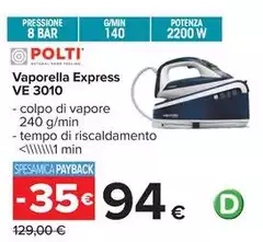 Polti - Vaporella Express VE 3010 Polti - Vaporella Express VE 3010