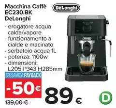 De Longhi - Macchina Caffè EC230.BK
