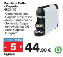 Candy - Macchina Caffè A Capsule HSC1140