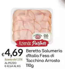 Beretta - Salumeria D'Italia Fesa Di Tacchino Arrosto Beretta - Salumeria D'Italia Fesa Di Tacchino Arrosto