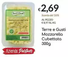 Terre E Gusti - Mozzarella Cubettata Terre E Gusti - Mozzarella Cubettata