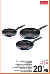 Lagostina - Set 3 Padelle Mirtillo