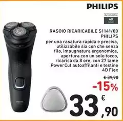 Philips - Rasoio Ricaricabile S1141/00