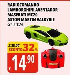 Lamborghini - Radiocomando  Aventador Maserati Mc20 Aston