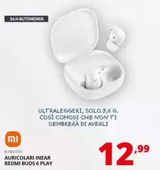 Xiaomi - Auricolari Inear Redmi Buds 6 Play