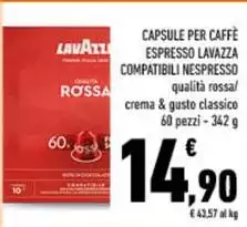 Lavazza - Capsule Per Caffè Espresso Compatibili Nespresso