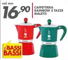 Bialetti - Caffettiera Rainbow 3 Tazze
