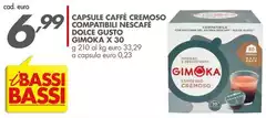 Gimoka - Capsule Caffè Cremoso Compatibili Nescafé Dolce Gusto
