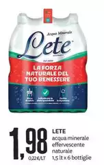 Lete - Acqua Minerale Effervescente Naturale Lete - Acqua Minerale Effervescente Naturale
