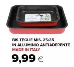 Bis Teglie Mis. 25/35 In Alluminio Antiaderente Bis Teglie Mis. 25/35 In Alluminio Antiaderente