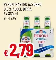 Peroni - Nastro Azzurro 0.0% Alcol Birra