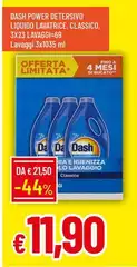 Dash - Power Detersivo Liquido Lavatrice, Classico Dash - Power Detersivo Liquido Lavatrice, Classico