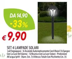 Luce - Set 4 Lampade Solari