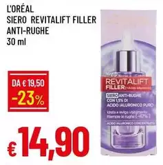 L'Oreal - Siero Revitalift Filler Anti-Rughe